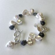 Washed Ashore Petal Pearl Bracelet with Labradorite